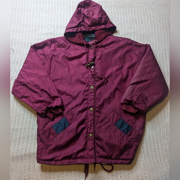 VTG Gottschalks Windbreaker Reversible Aztec Southwestern Fleece Women's Small - Picture 3 of 11